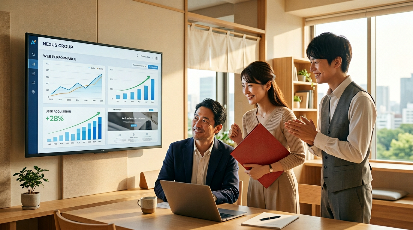 成果を確認するチーム